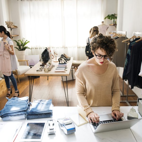 female-business-owner-is-using-laptop